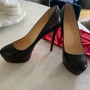 Christian Louboutin Bianca Black Leather Heels